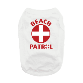 Beach Patrol Dog Shirt (Color: White, size: 3X-Large)