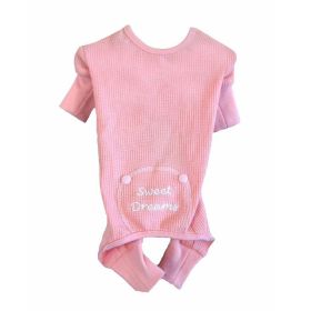 Sweet Dreams Thermal Dog Pajamas (Color: pink, size: 2X-Large)