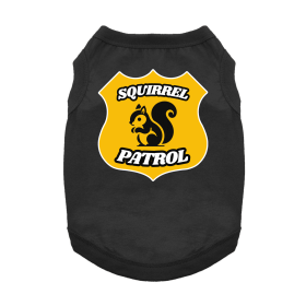 Squirrel Patrol Dog Shirt (Color: Jet Black, size: large)