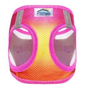 American River Choke Free Dog Harness Ombre Collection (Color: Raspberry Pink and Orange, size: X-Small)
