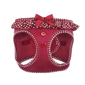 American River Choke Free Dog Harness Polka Dot Collection (Color: Wine Polka Dot, size: medium)
