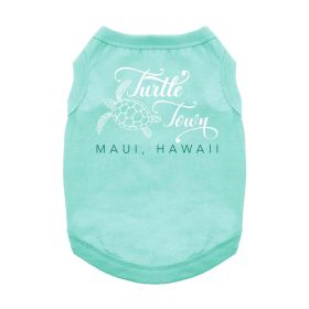 Turtle Town Maui, HI Dog Shirt (Color: Teal, size: X-Small)